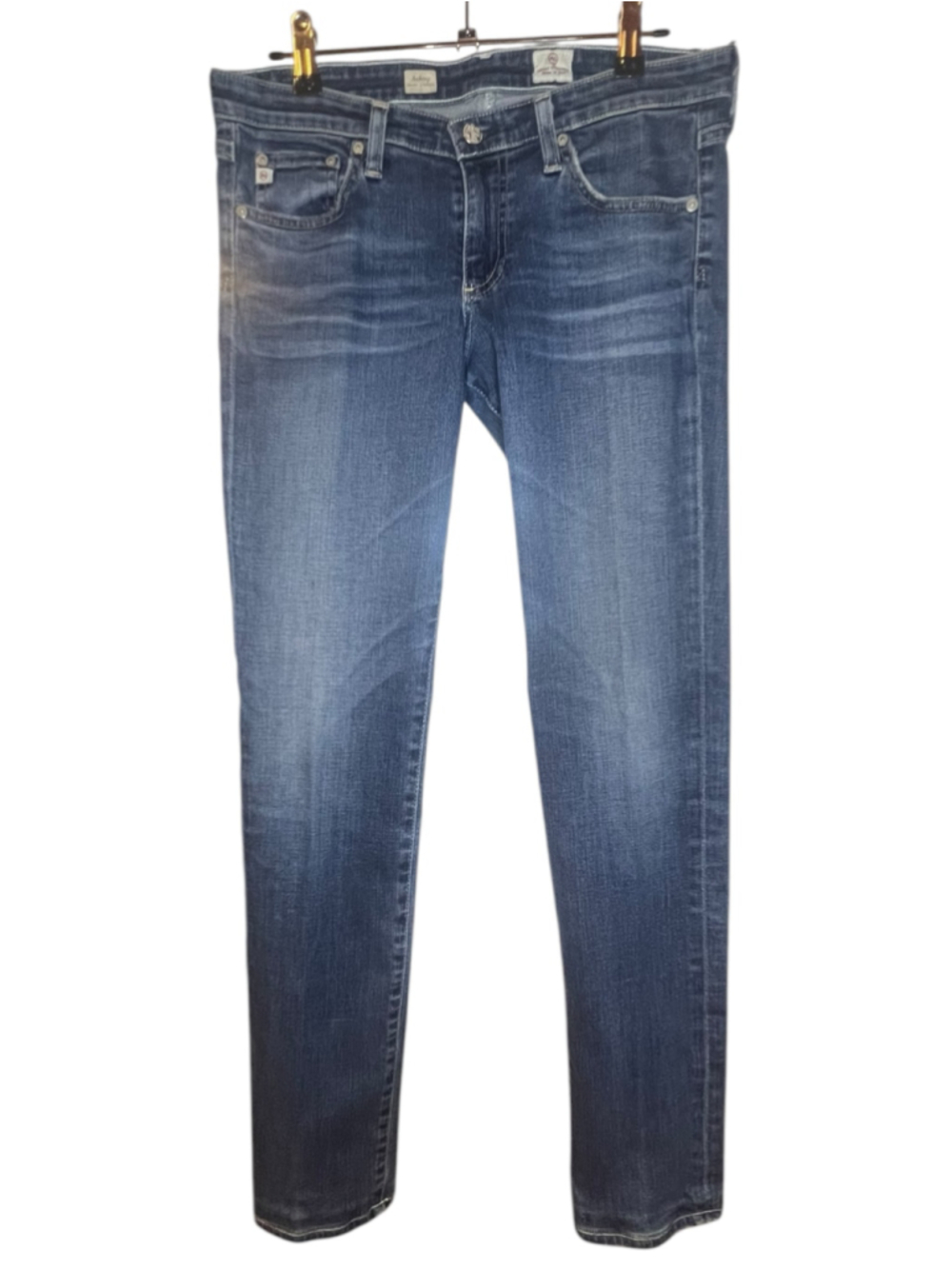 AG Adriano Goldschmied Medium Wash Aubrey Skinny Straight Denim Jeans Made In US